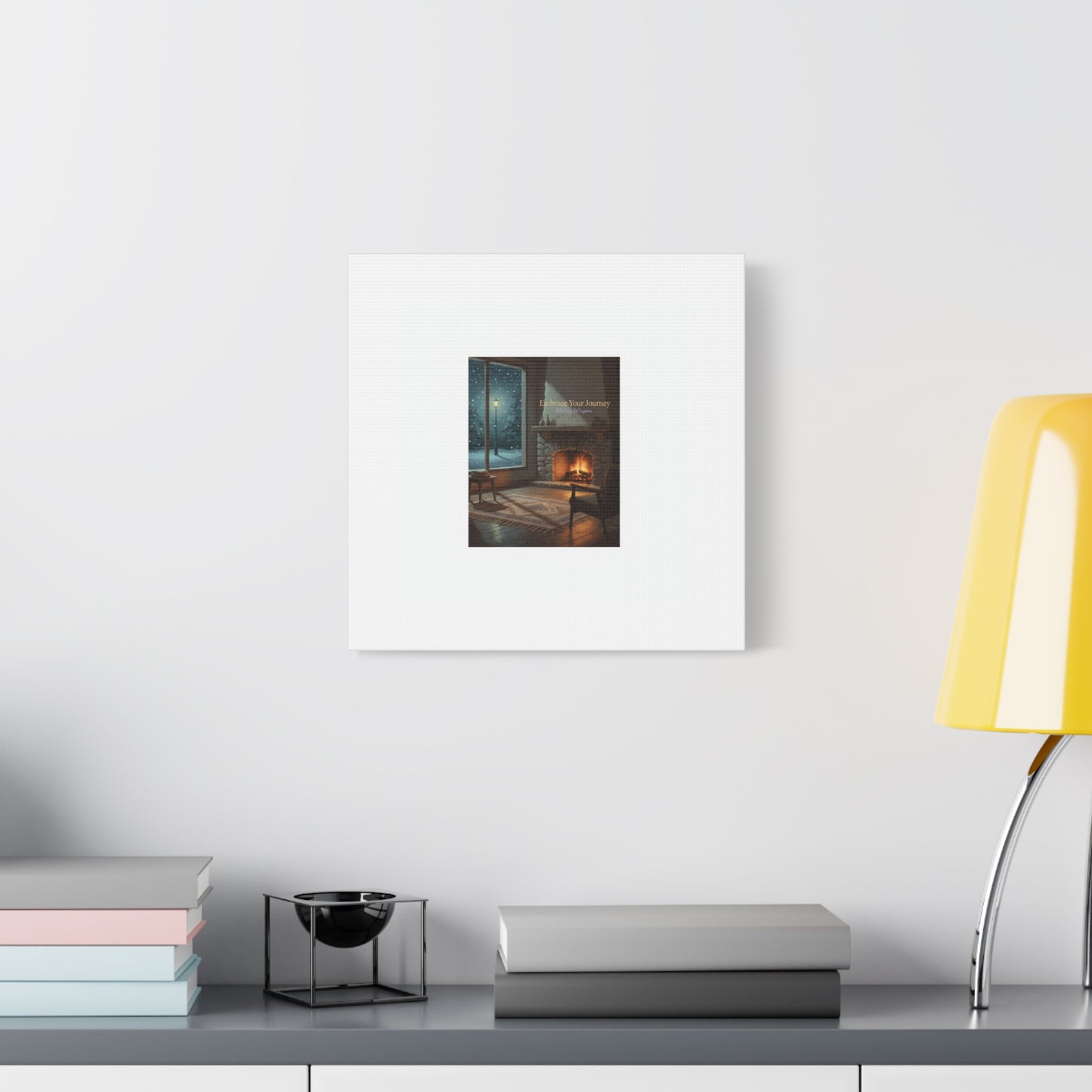 Calm Motivation Poster | Matte Canvas Stretched, 1.25" | Winter Quiet Progress