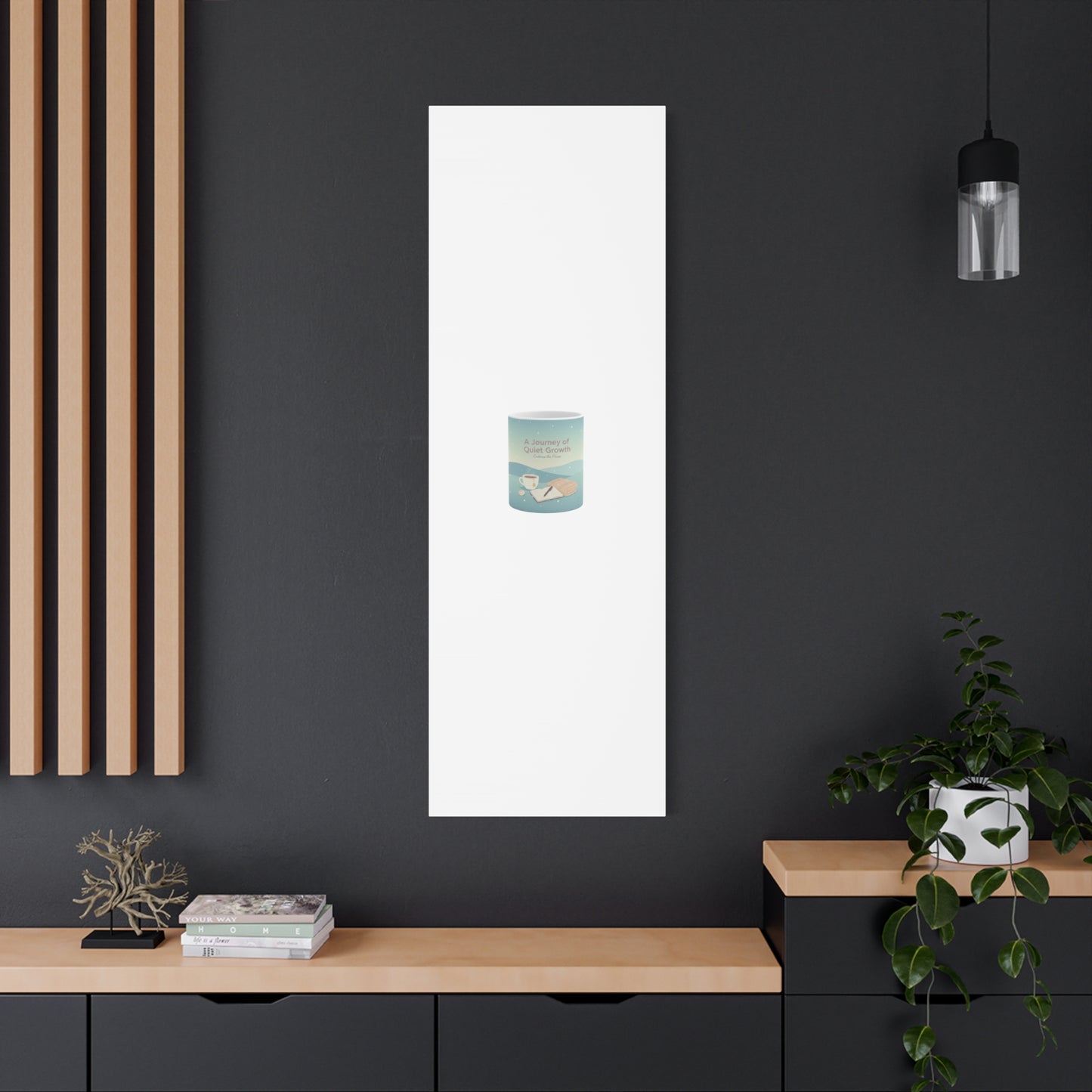A Journey of Quiet Growth Canvas | mindful goals poster, habit tracker graphic