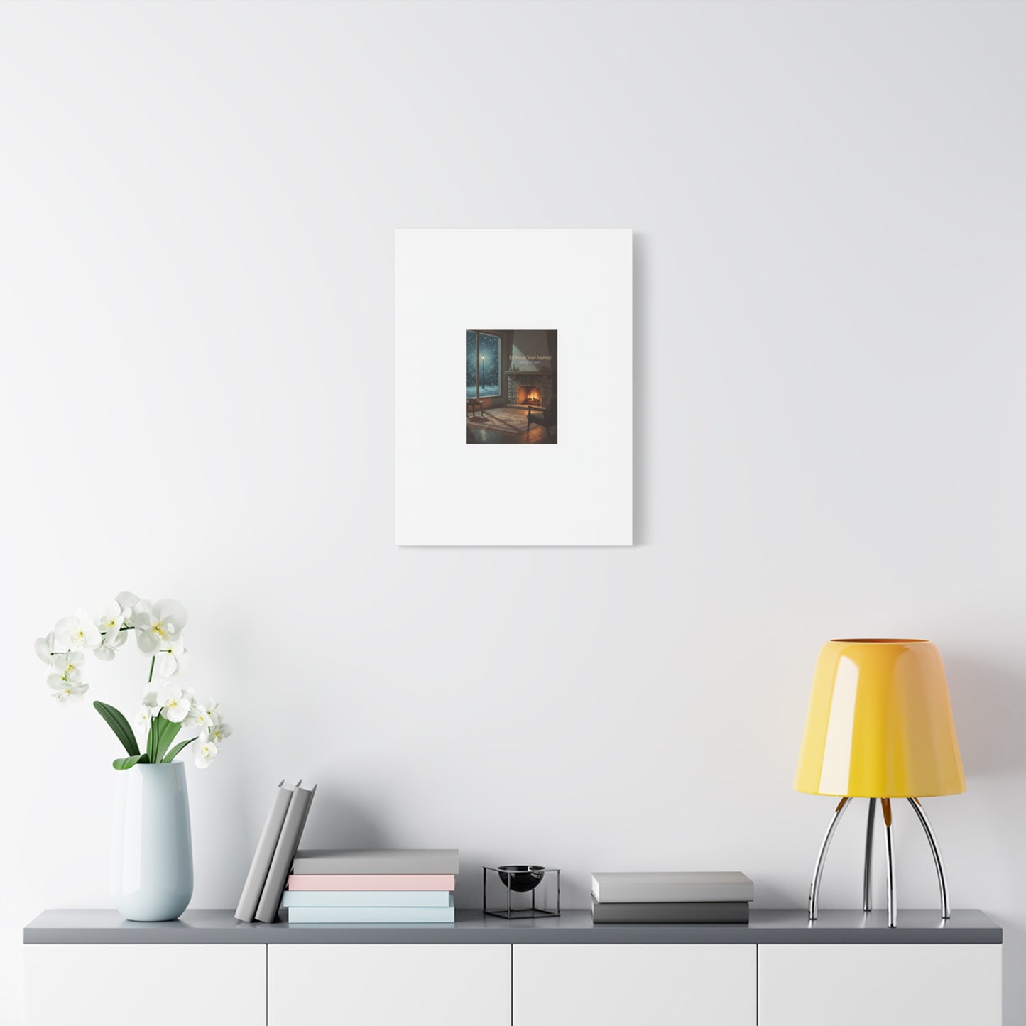 Calm Motivation Poster | Matte Canvas Stretched, 1.25" | Winter Quiet Progress