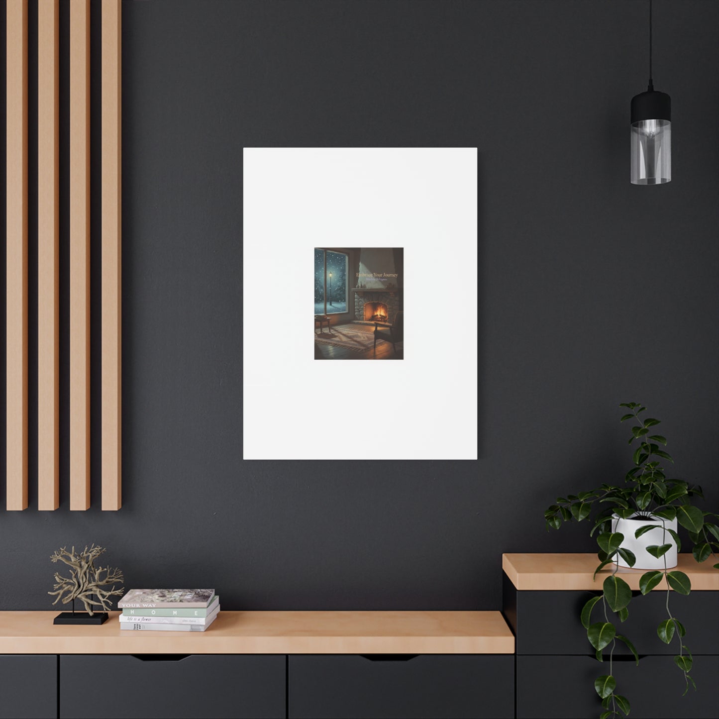 Calm Motivation Poster | Matte Canvas Stretched, 1.25" | Winter Quiet Progress