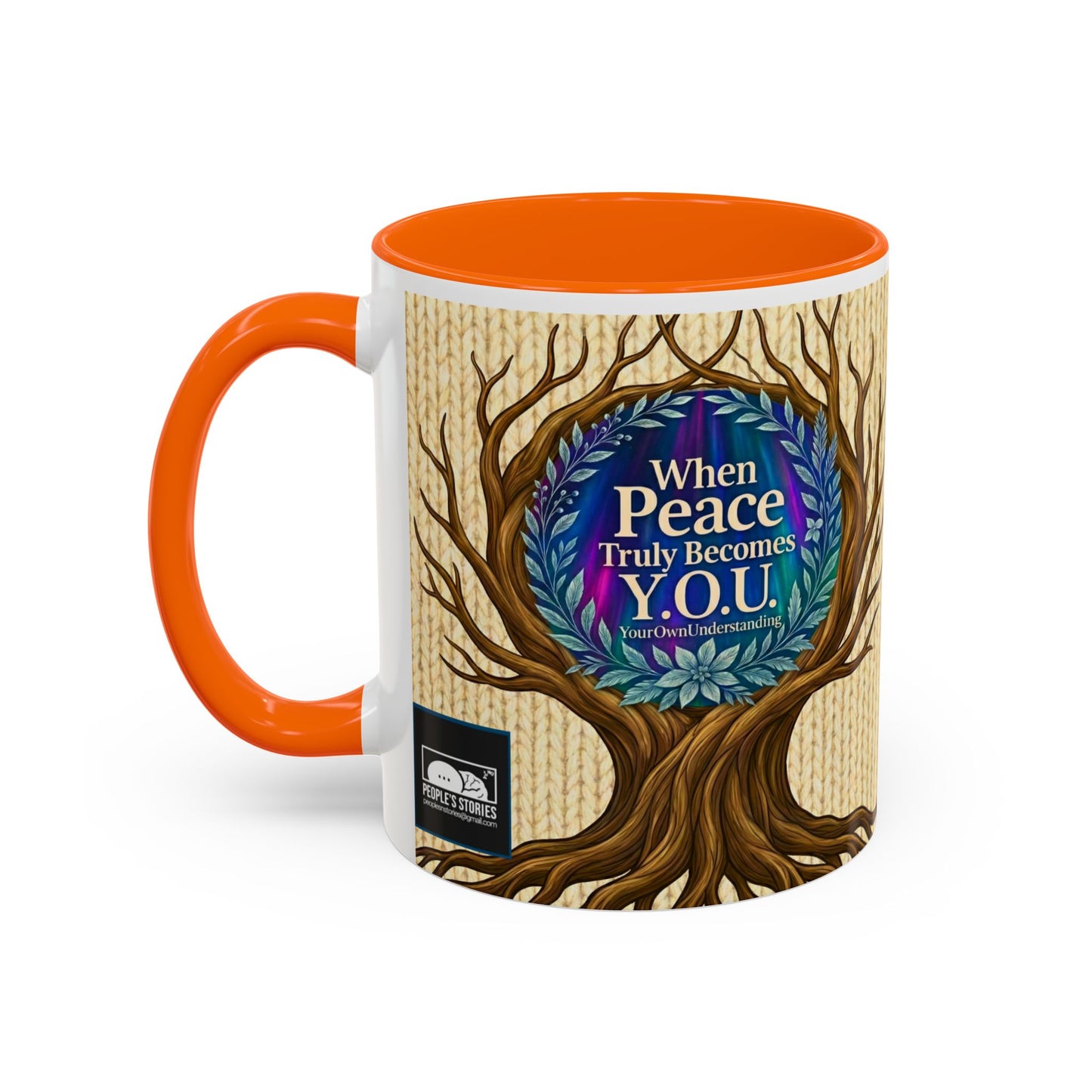 Peace Tree Coffee Mug — "When Peace Truly Becomes Y.O.U." Inspirational Accent Mug