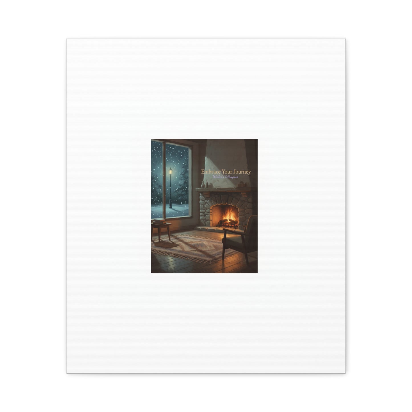 Calm Motivation Poster | Matte Canvas Stretched, 1.25" | Winter Quiet Progress