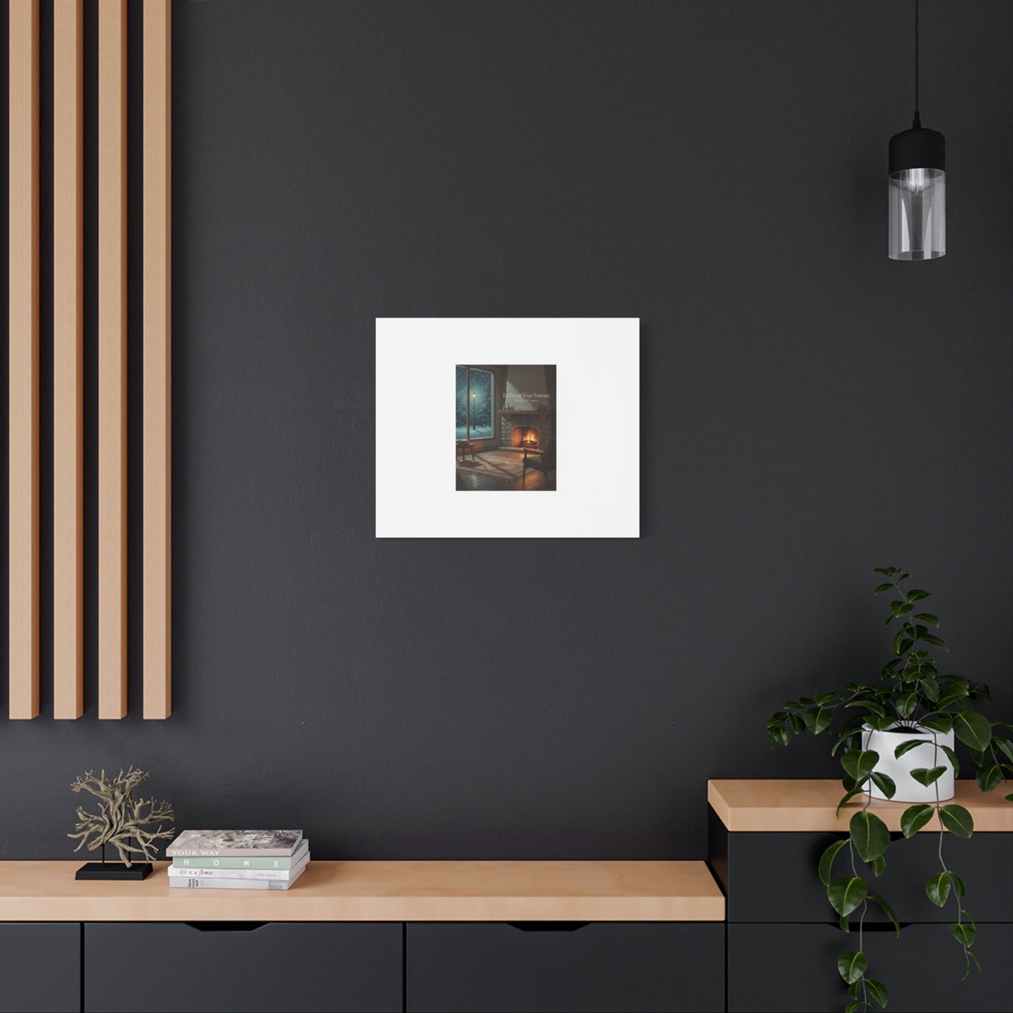 Calm Motivation Poster | Matte Canvas Stretched, 1.25" | Winter Quiet Progress