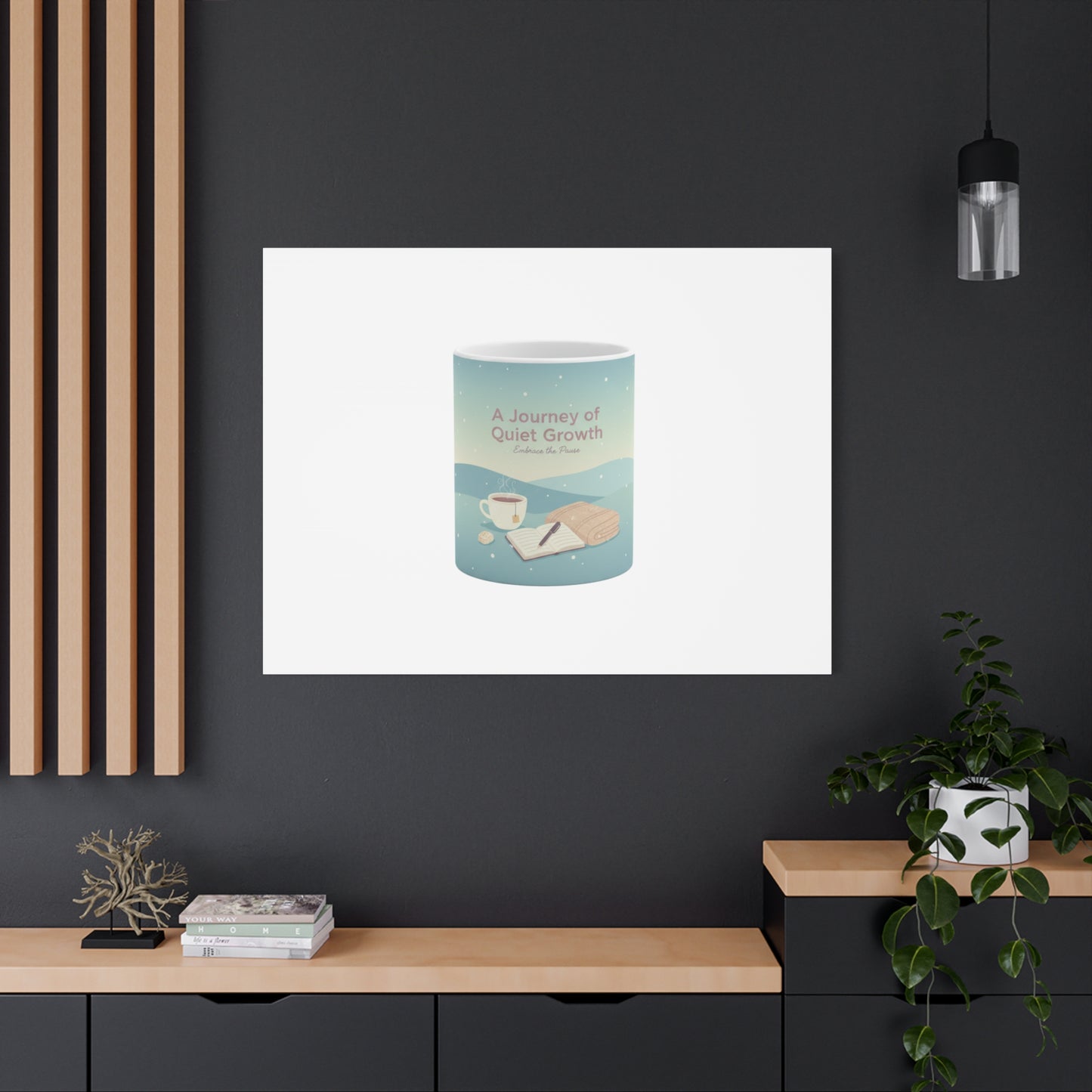 A Journey of Quiet Growth Canvas | mindful goals poster, habit tracker graphic