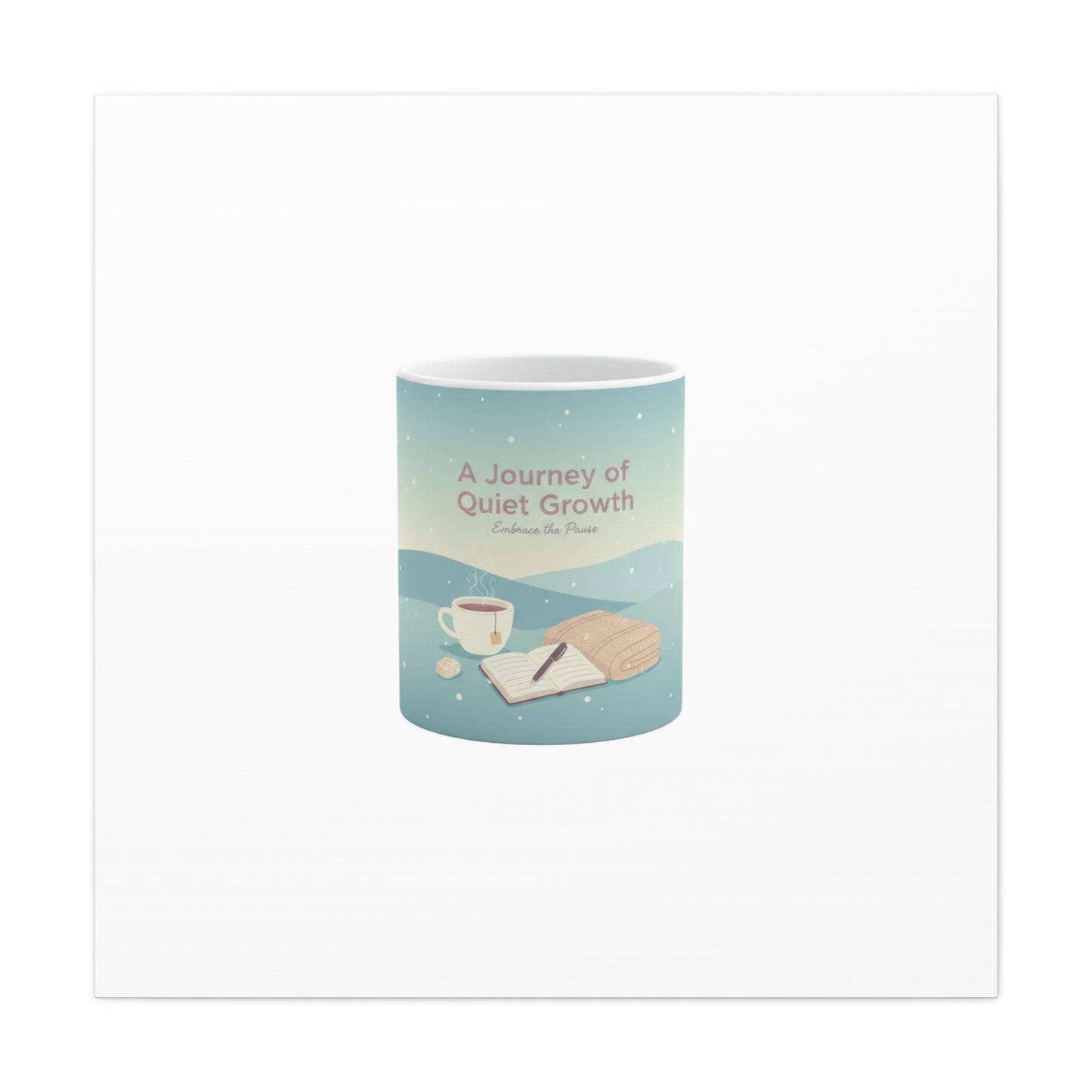 A Journey of Quiet Growth Canvas | mindful goals poster, habit tracker graphic