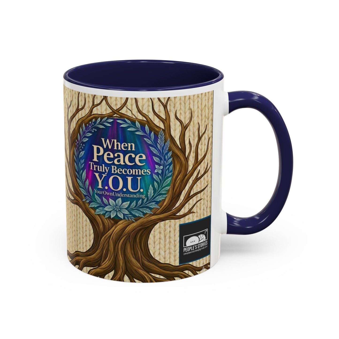 Peace Tree Coffee Mug — "When Peace Truly Becomes Y.O.U." Inspirational Accent Mug