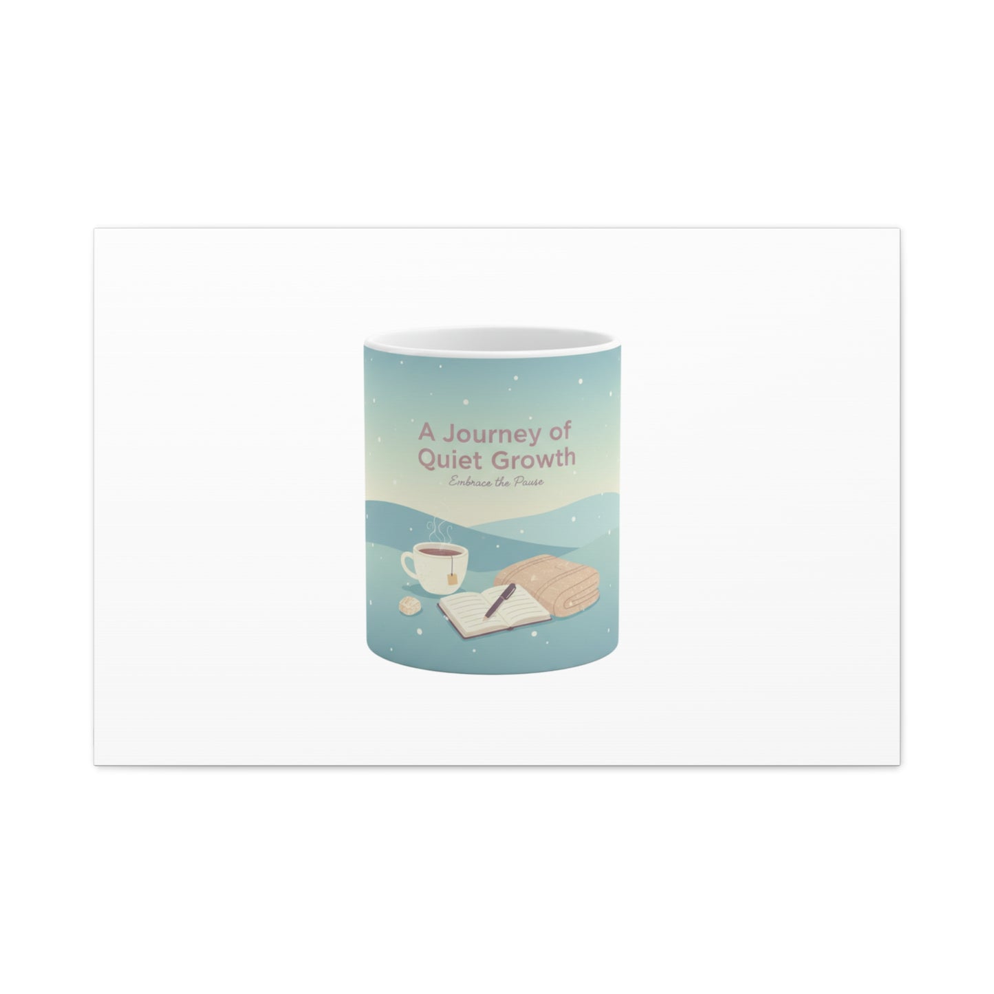 A Journey of Quiet Growth Canvas | mindful goals poster, habit tracker graphic