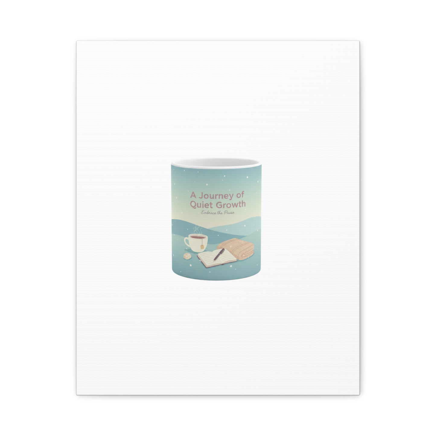 A Journey of Quiet Growth Canvas | mindful goals poster, habit tracker graphic