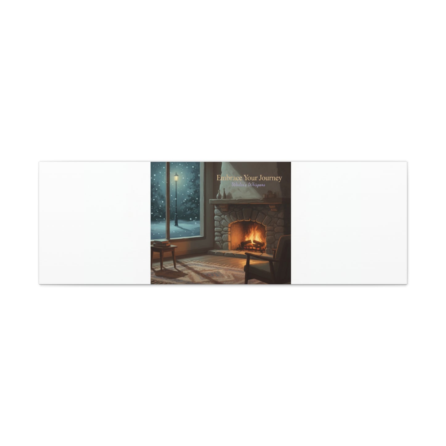 Calm Motivation Poster | Matte Canvas Stretched, 1.25" | Winter Quiet Progress