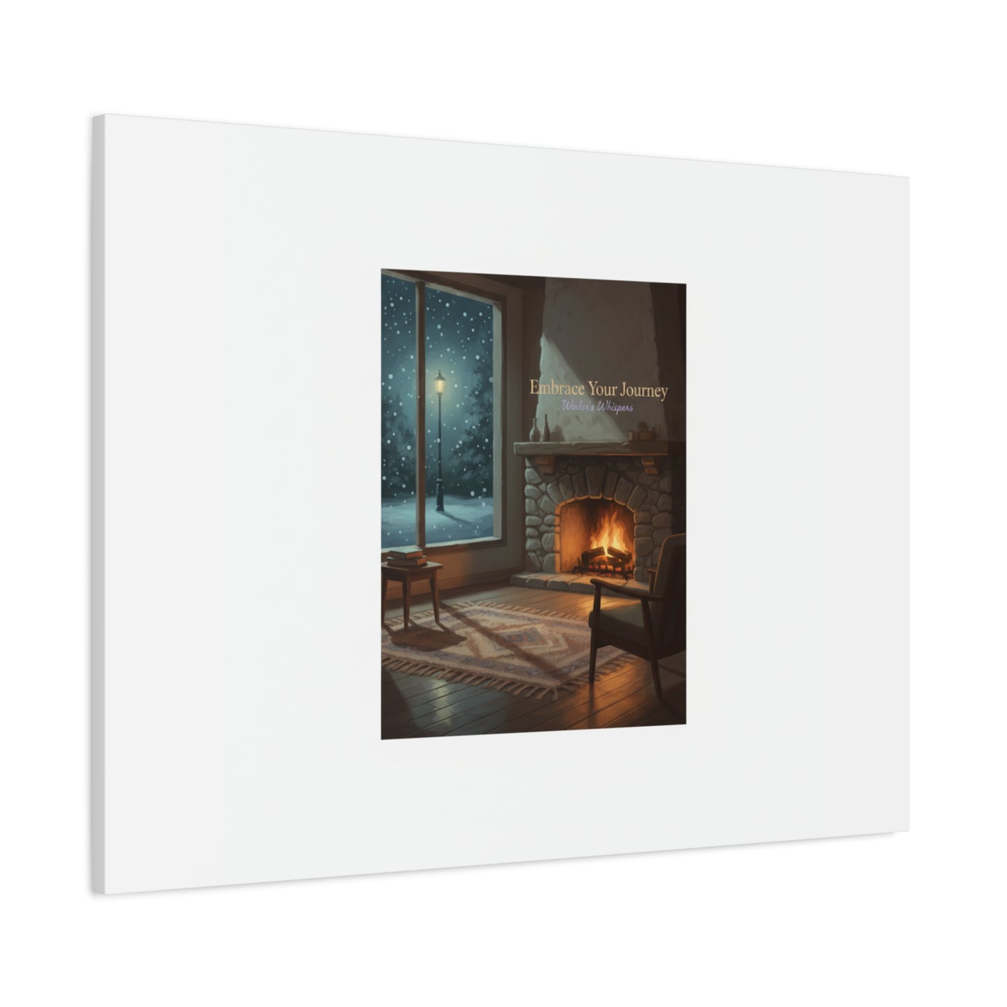 Calm Motivation Poster | Matte Canvas Stretched, 1.25" | Winter Quiet Progress