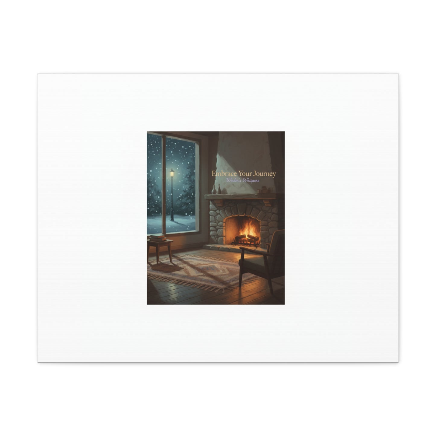 Calm Motivation Poster | Matte Canvas Stretched, 1.25" | Winter Quiet Progress