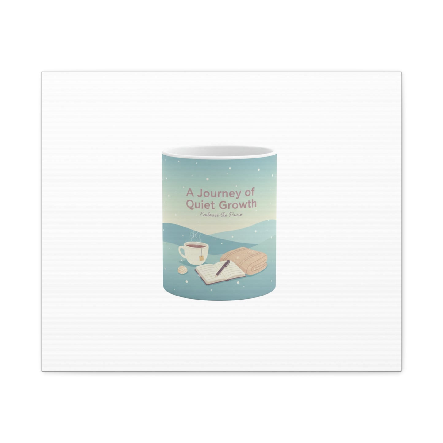 A Journey of Quiet Growth Canvas | mindful goals poster, habit tracker graphic