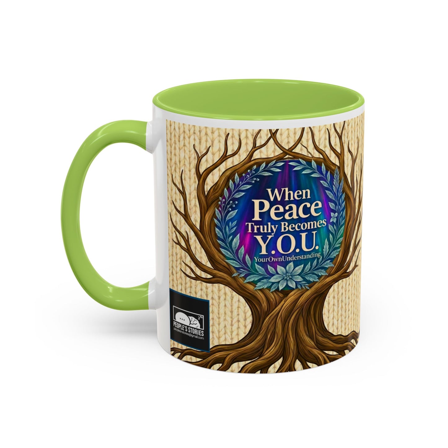 Peace Tree Coffee Mug — "When Peace Truly Becomes Y.O.U." Inspirational Accent Mug