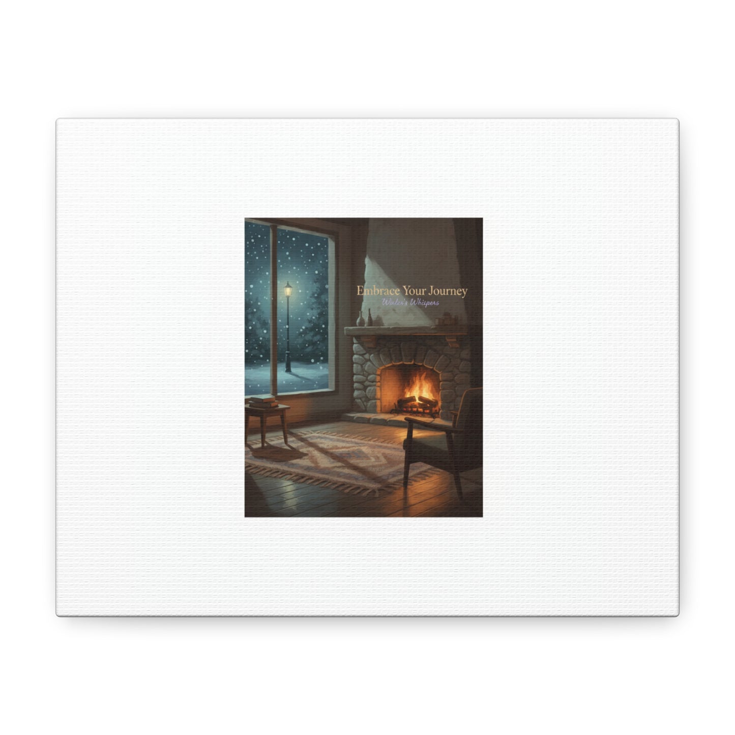 Calm Motivation Poster | Matte Canvas Stretched, 1.25" | Winter Quiet Progress