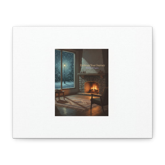 Calm Motivation Poster | Matte Canvas Stretched, 1.25" | Winter Quiet Progress
