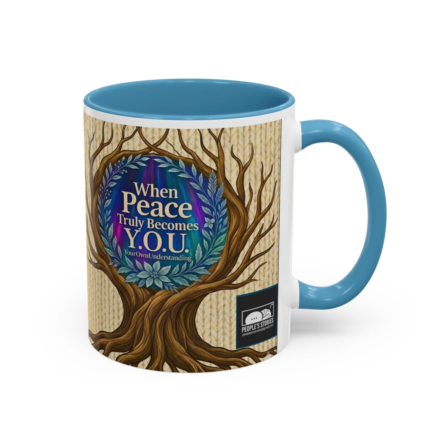 Peace Tree Coffee Mug — "When Peace Truly Becomes Y.O.U." Inspirational Accent Mug