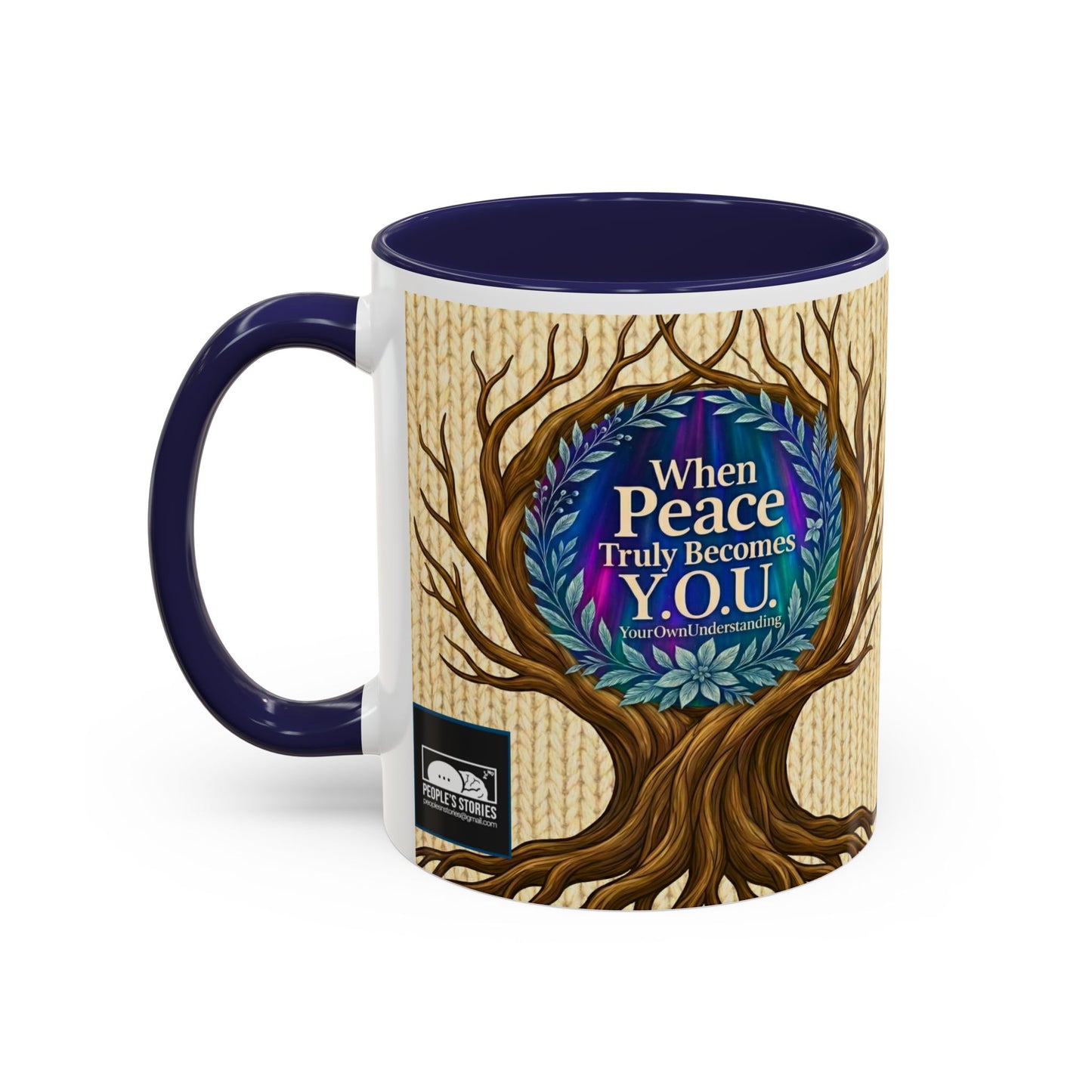 Peace Tree Coffee Mug — "When Peace Truly Becomes Y.O.U." Inspirational Accent Mug