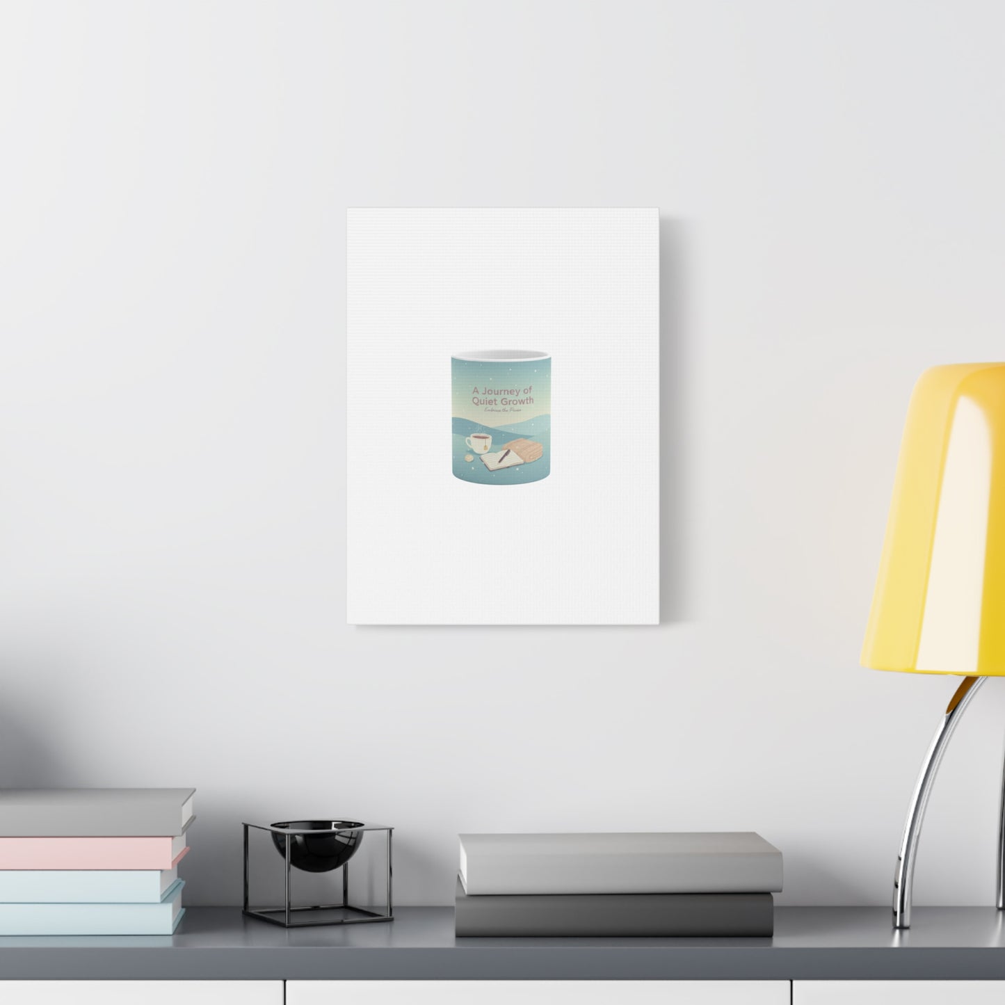 A Journey of Quiet Growth Canvas | mindful goals poster, habit tracker graphic