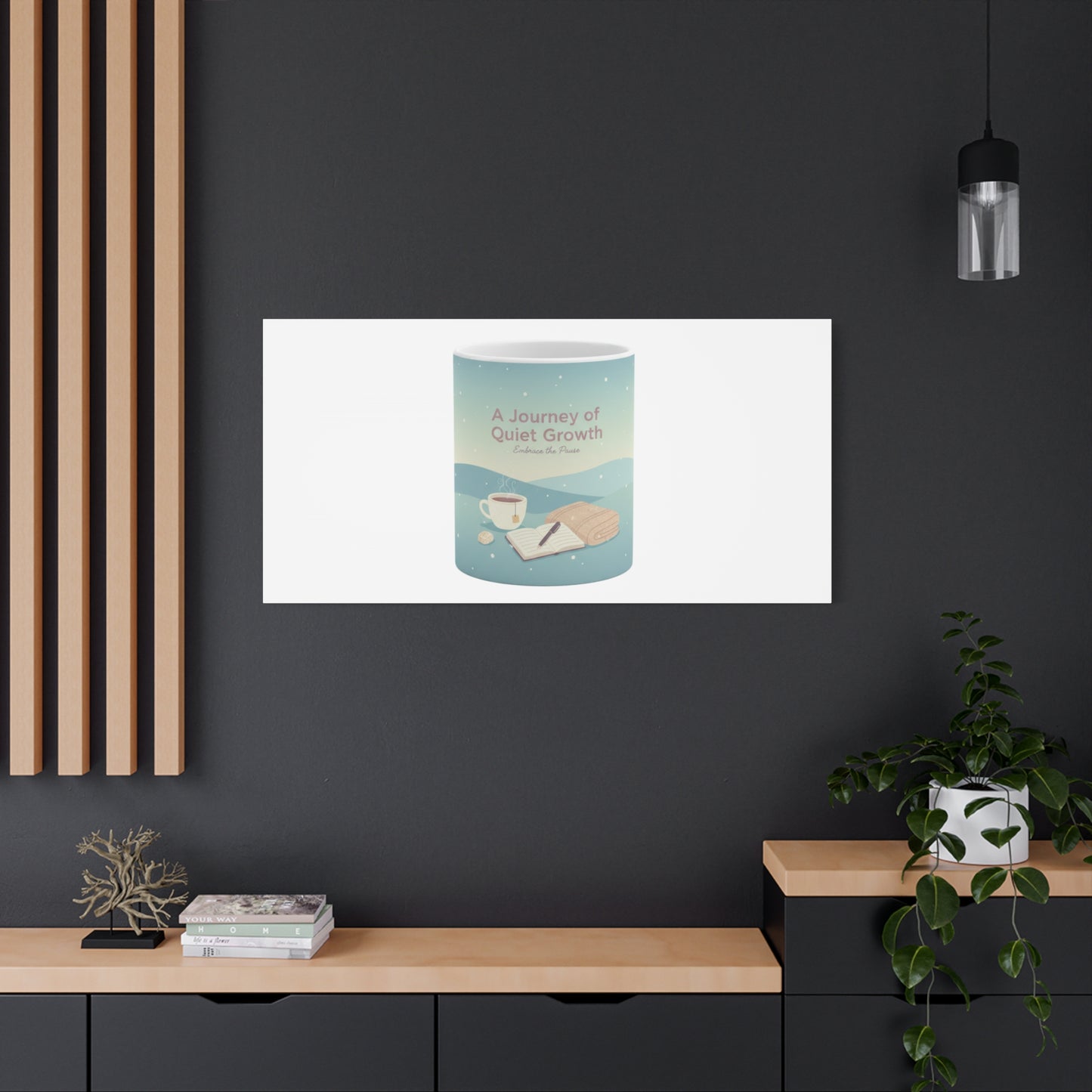 A Journey of Quiet Growth Canvas | mindful goals poster, habit tracker graphic