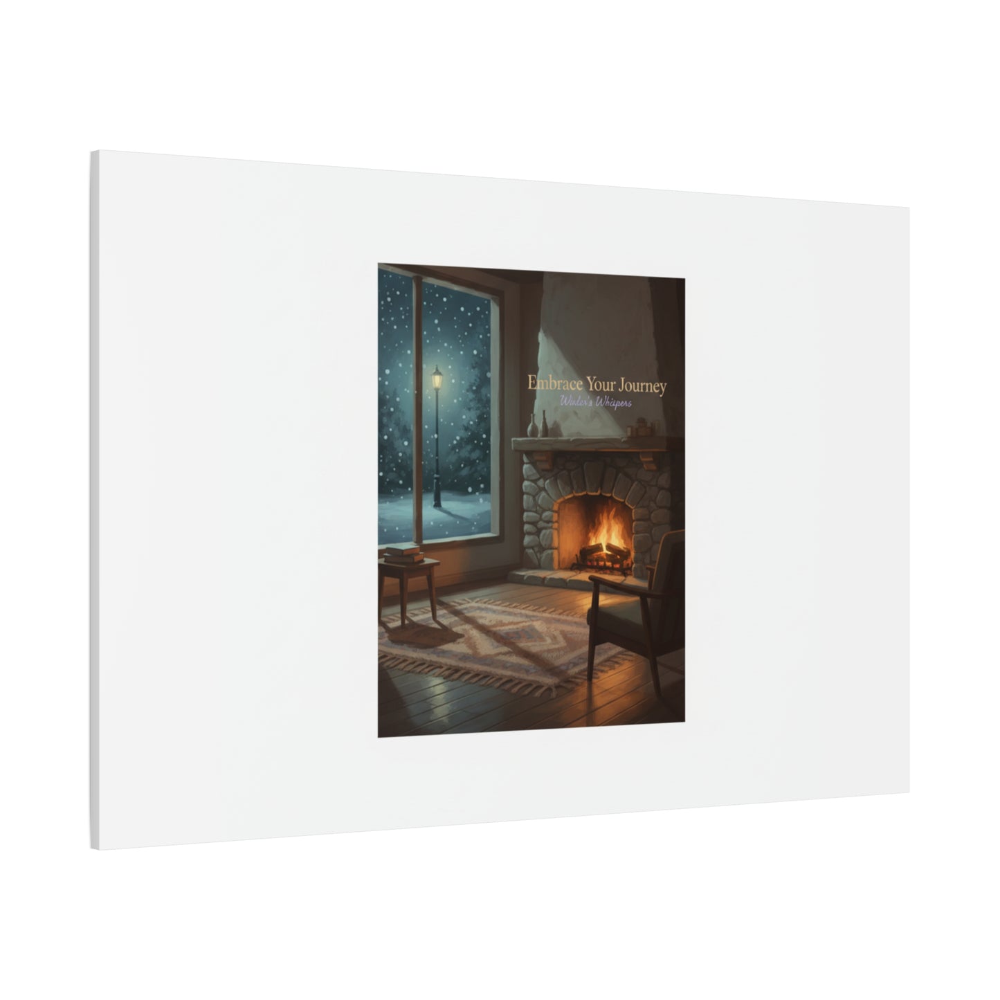 Calm Motivation Poster | Matte Canvas Stretched, 1.25" | Winter Quiet Progress