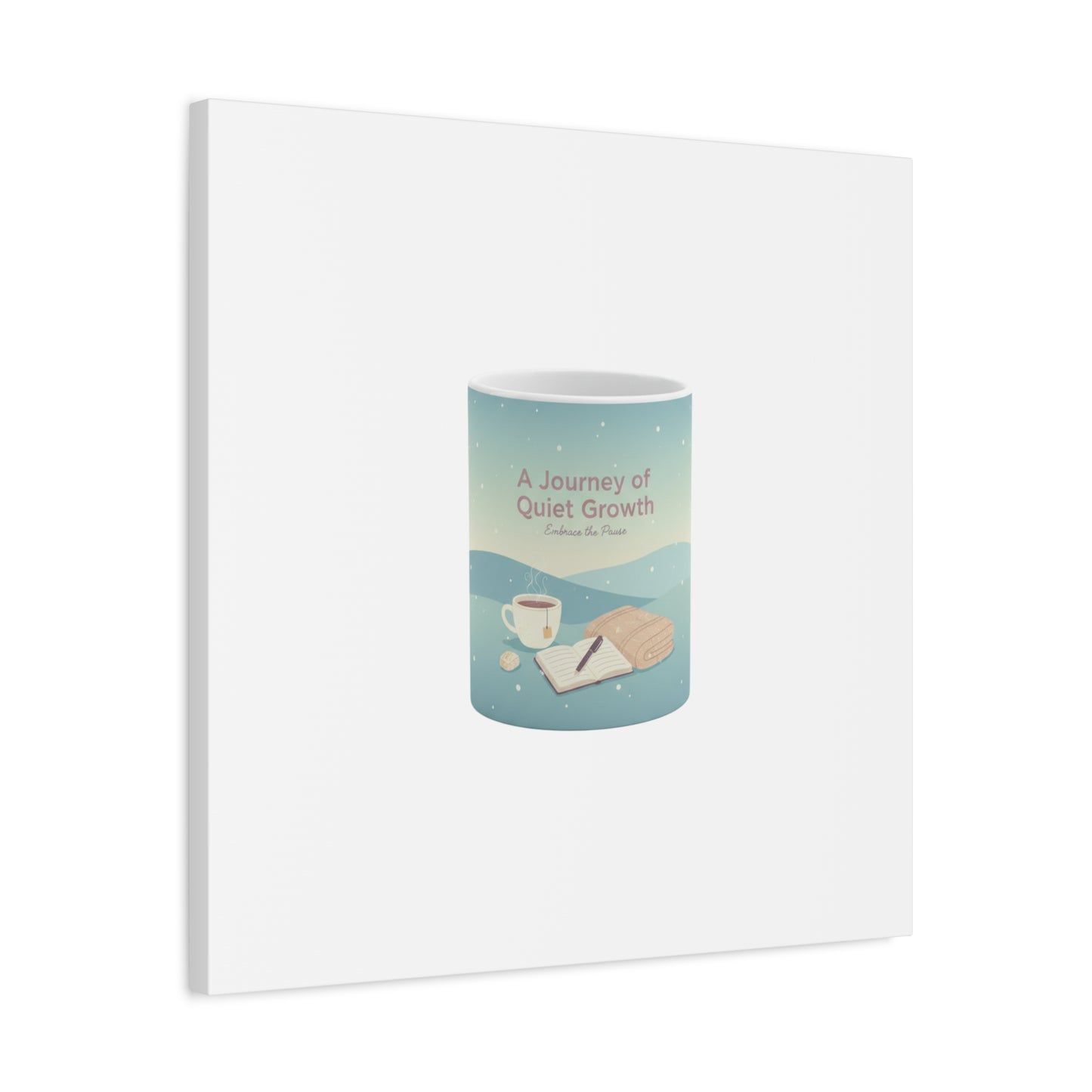 A Journey of Quiet Growth Canvas | mindful goals poster, habit tracker graphic