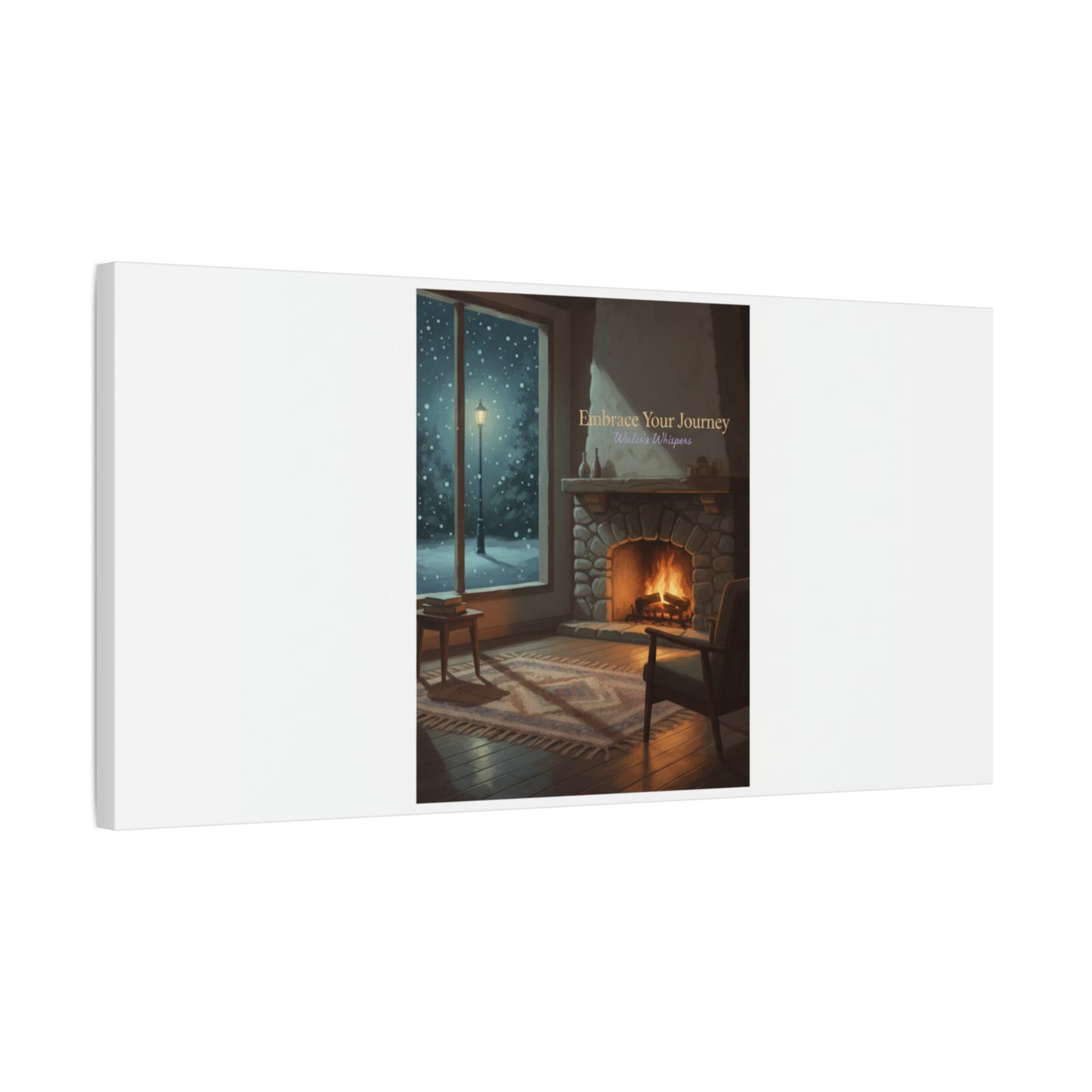 Calm Motivation Poster | Matte Canvas Stretched, 1.25" | Winter Quiet Progress