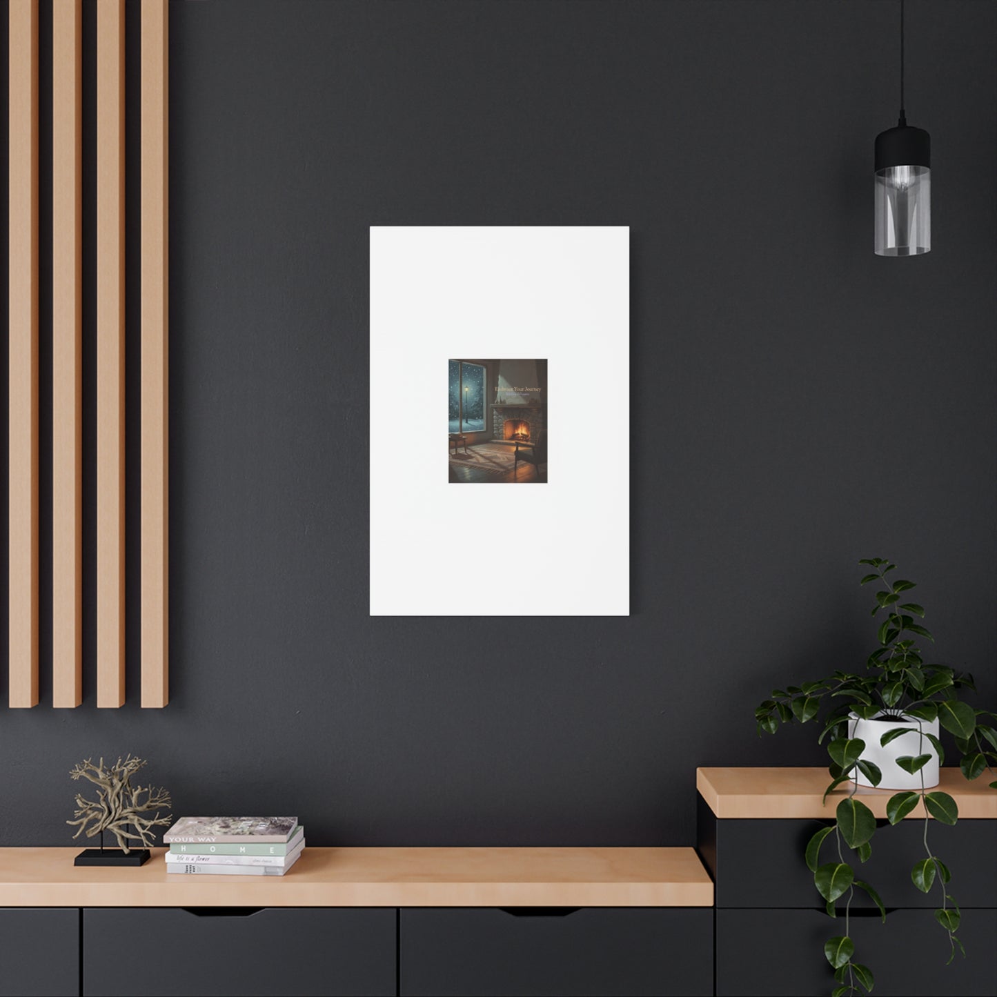 Calm Motivation Poster | Matte Canvas Stretched, 1.25" | Winter Quiet Progress