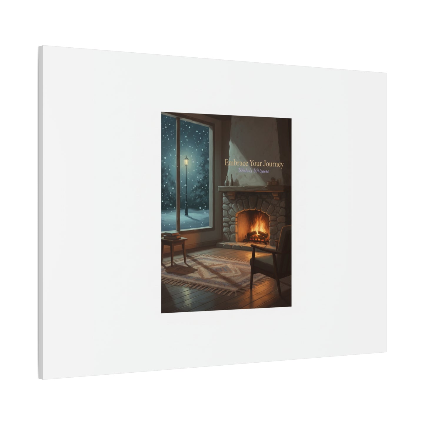 Calm Motivation Poster | Matte Canvas Stretched, 1.25" | Winter Quiet Progress