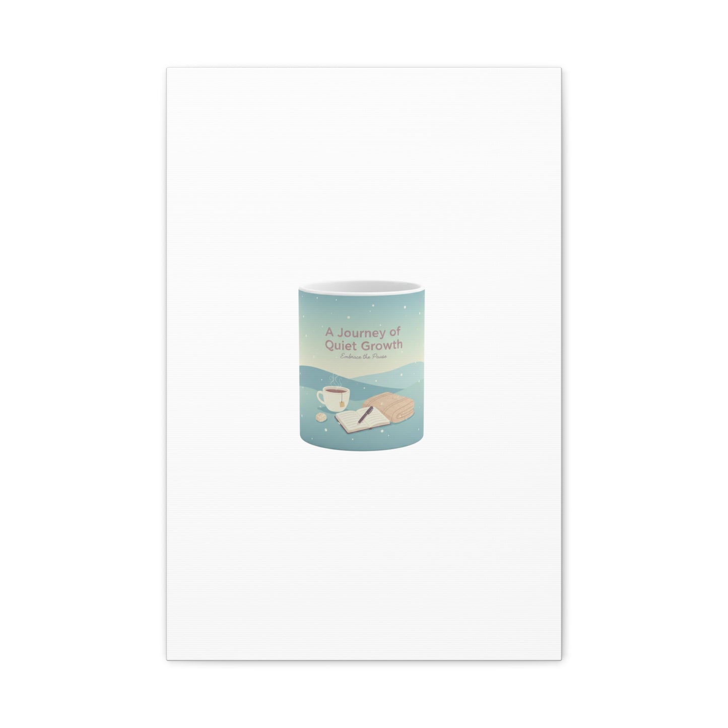 A Journey of Quiet Growth Canvas | mindful goals poster, habit tracker graphic