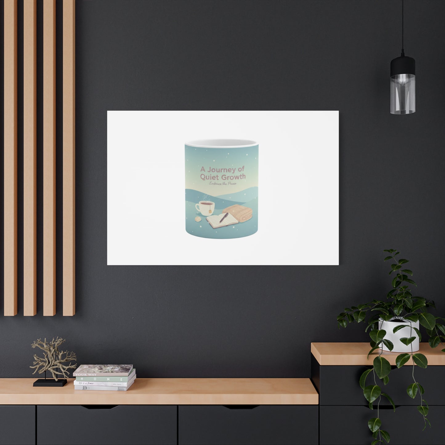 A Journey of Quiet Growth Canvas | mindful goals poster, habit tracker graphic