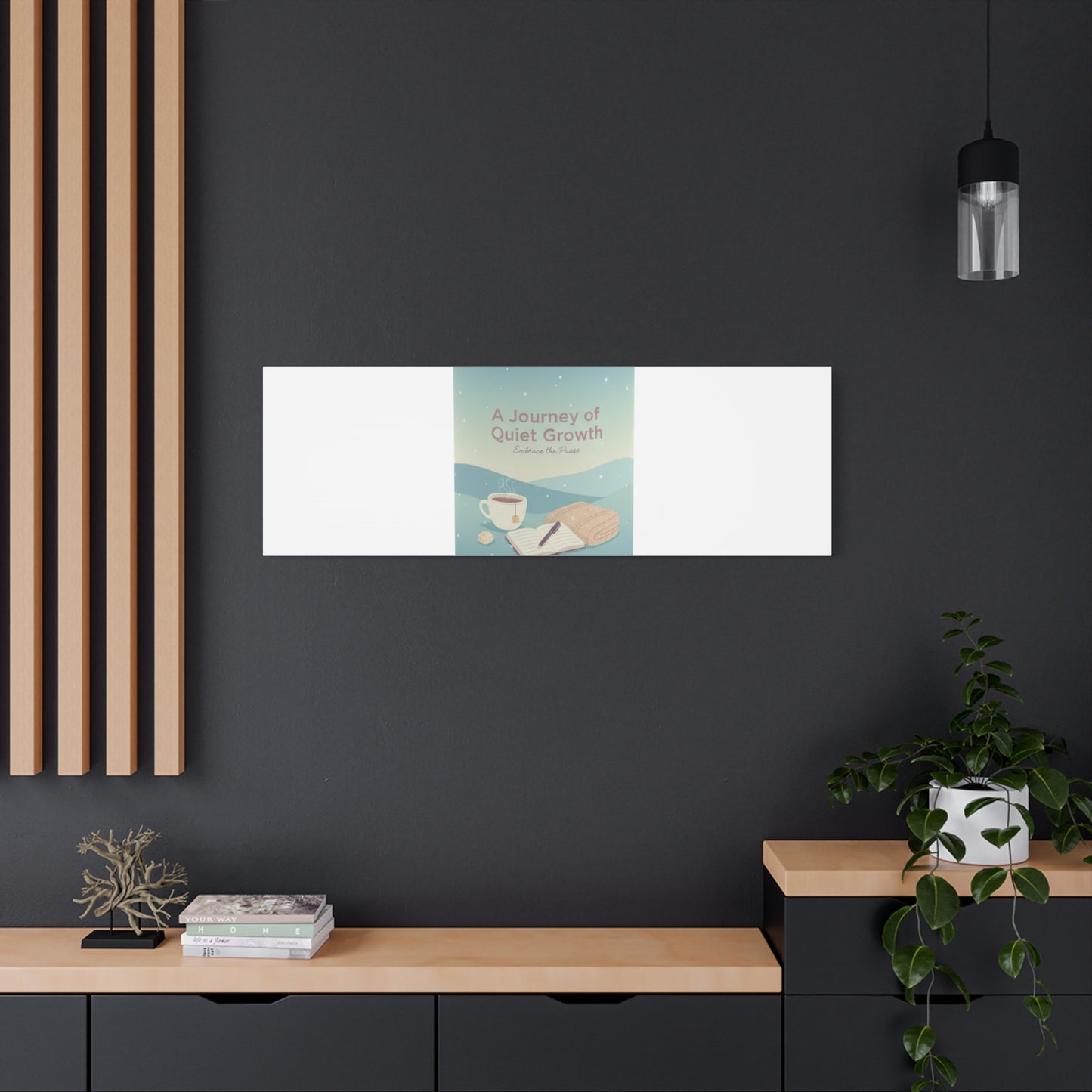 A Journey of Quiet Growth Canvas | mindful goals poster, habit tracker graphic