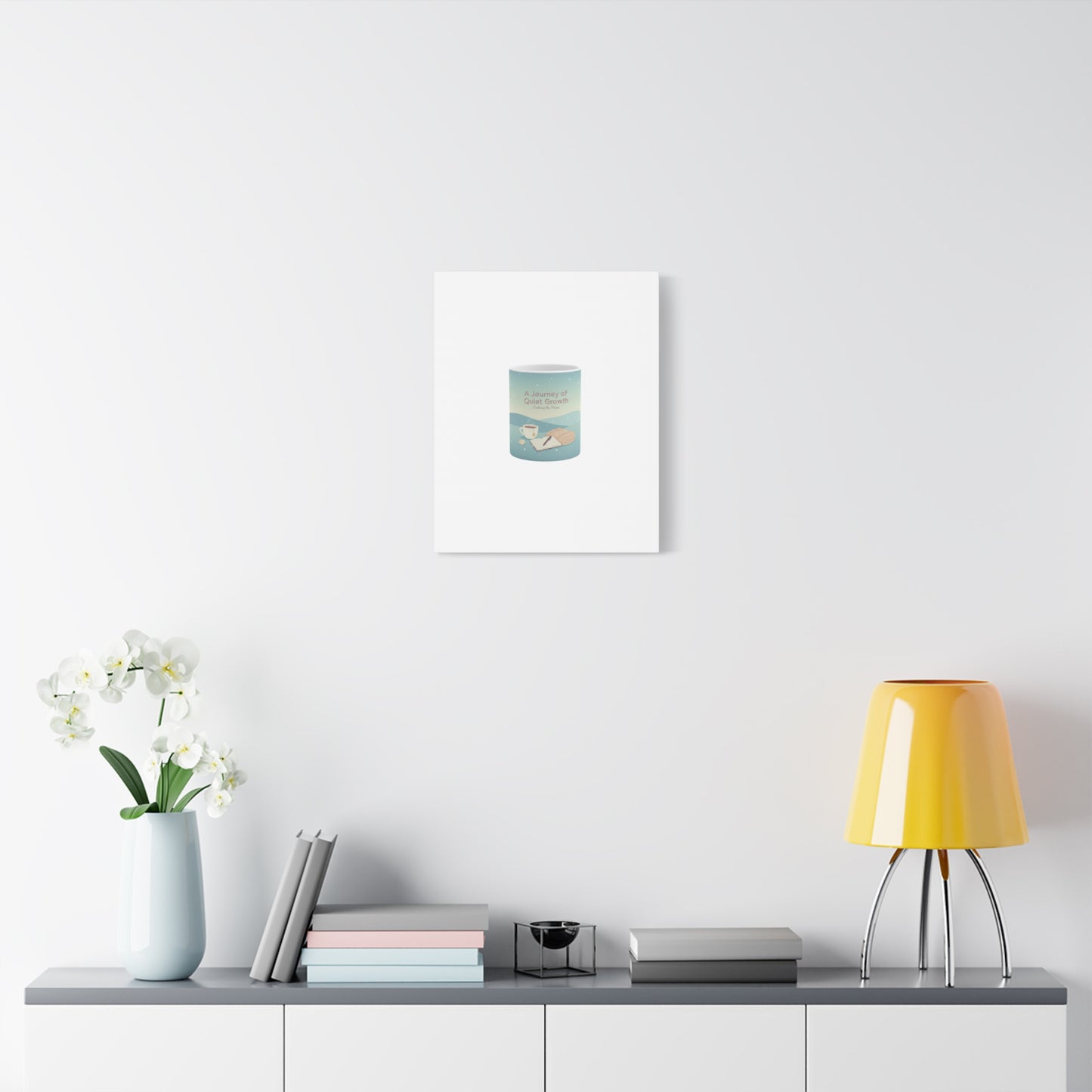 A Journey of Quiet Growth Canvas | mindful goals poster, habit tracker graphic