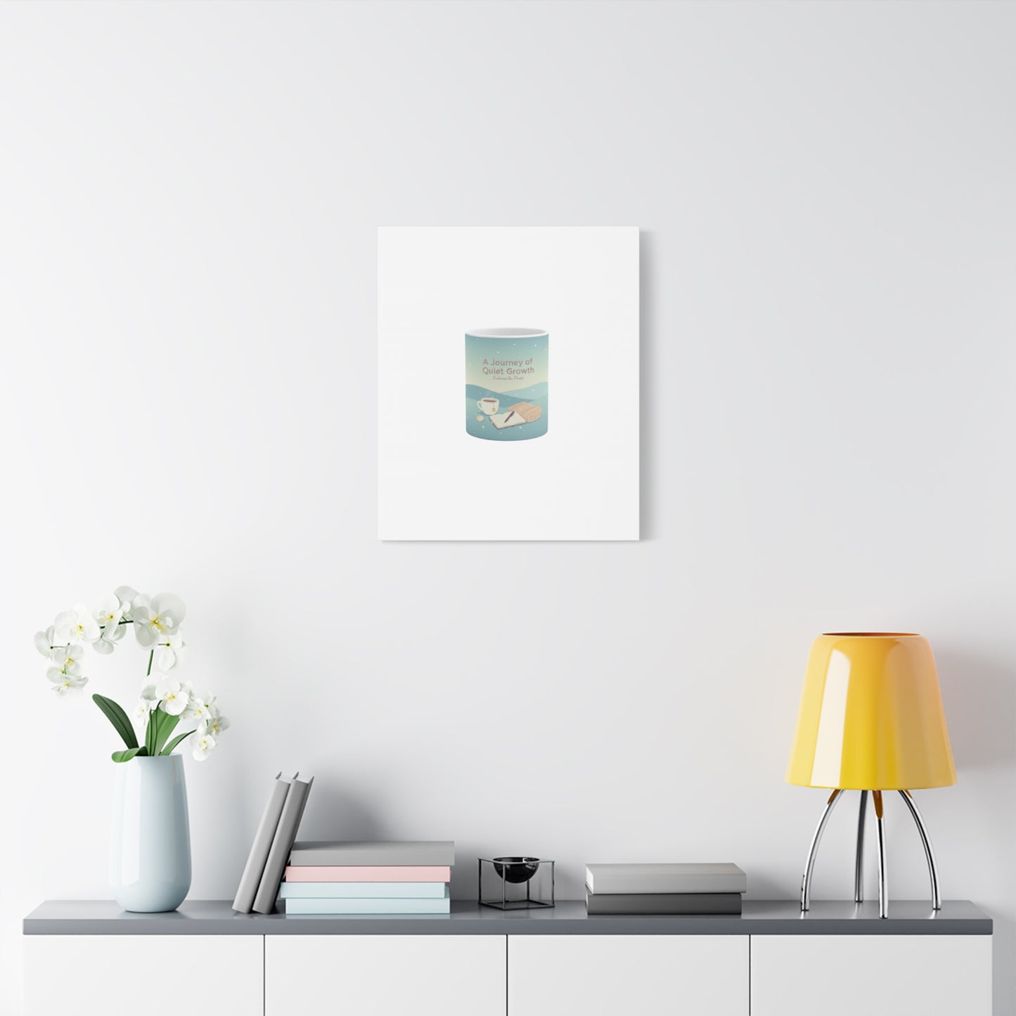 A Journey of Quiet Growth Canvas | mindful goals poster, habit tracker graphic