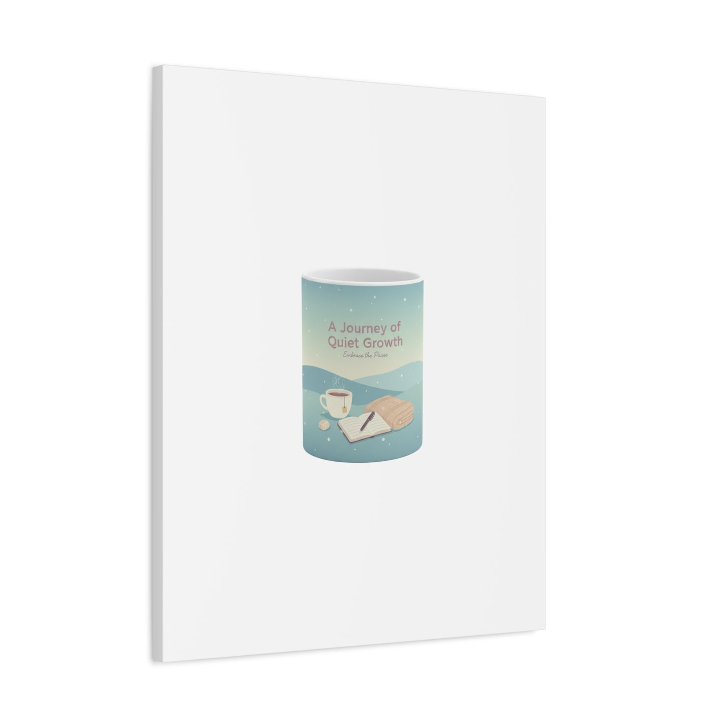 A Journey of Quiet Growth Canvas | mindful goals poster, habit tracker graphic