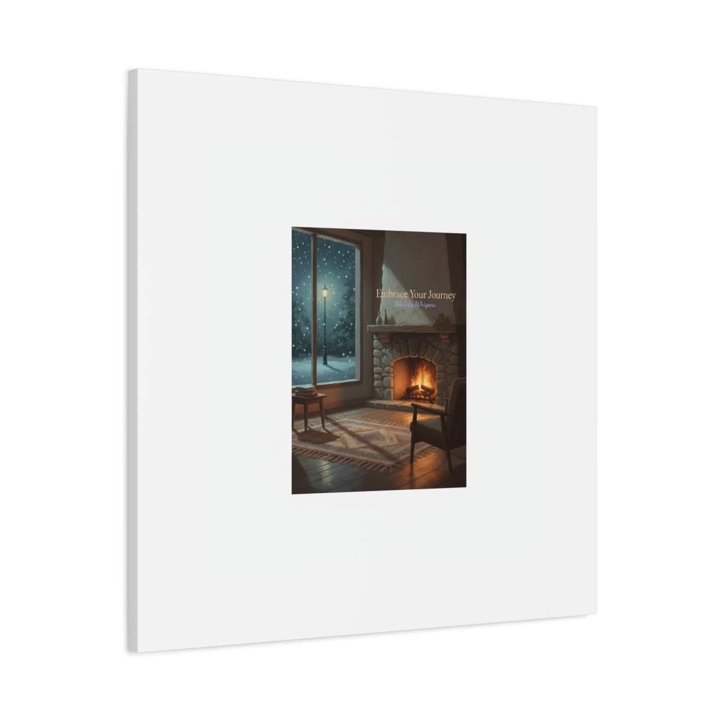 Calm Motivation Poster | Matte Canvas Stretched, 1.25" | Winter Quiet Progress