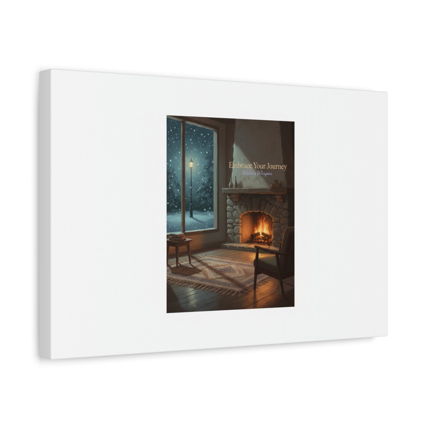 Calm Motivation Poster | Matte Canvas Stretched, 1.25" | Winter Quiet Progress