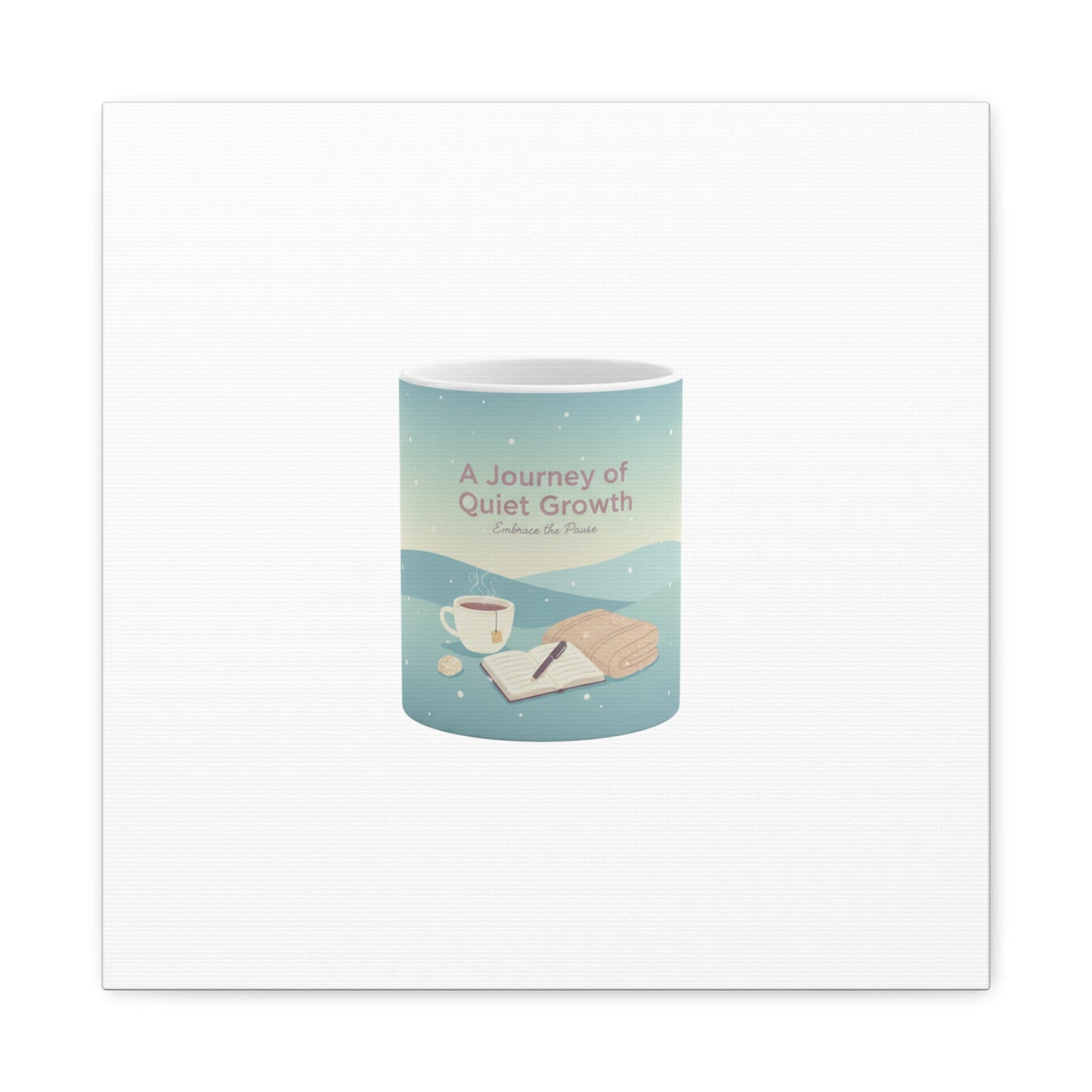 A Journey of Quiet Growth Canvas | mindful goals poster, habit tracker graphic