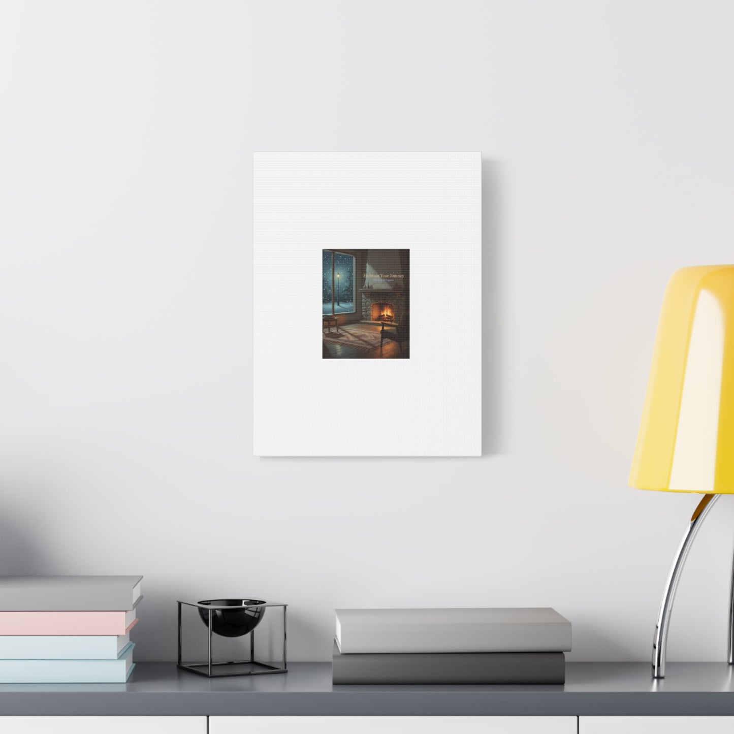 Calm Motivation Poster | Matte Canvas Stretched, 1.25" | Winter Quiet Progress