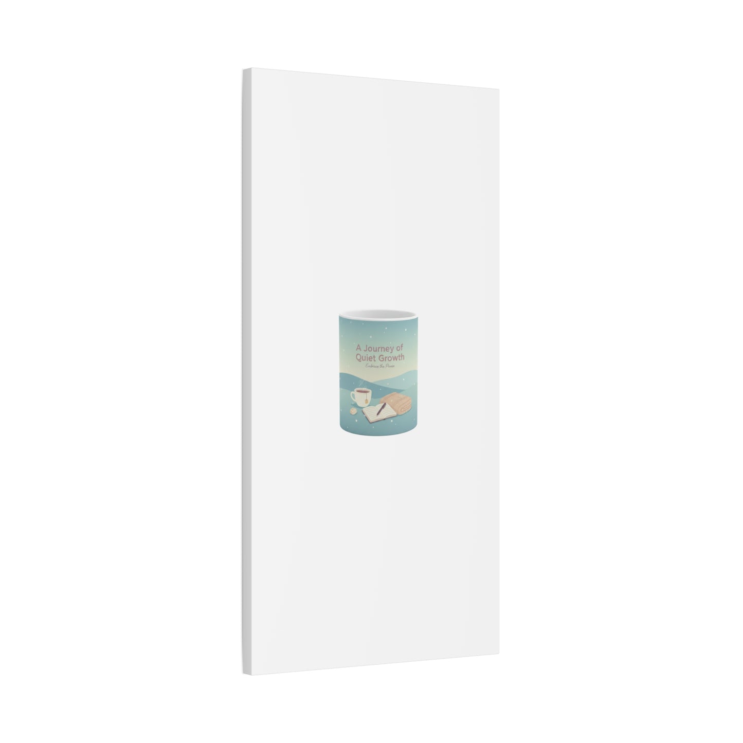 A Journey of Quiet Growth Canvas | mindful goals poster, habit tracker graphic