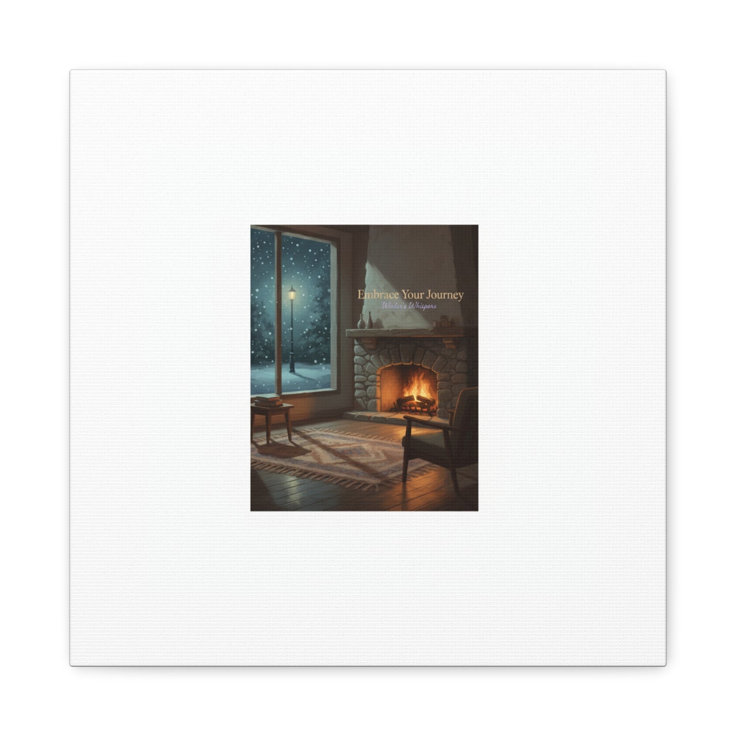 Calm Motivation Poster | Matte Canvas Stretched, 1.25" | Winter Quiet Progress