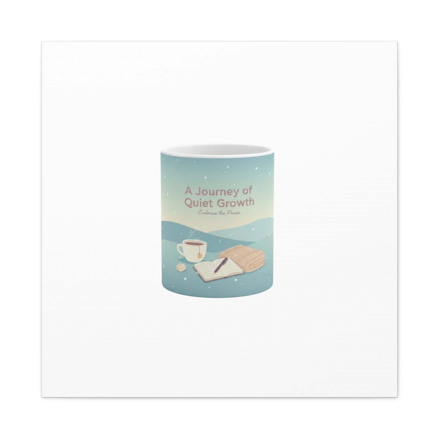 A Journey of Quiet Growth Canvas | mindful goals poster, habit tracker graphic