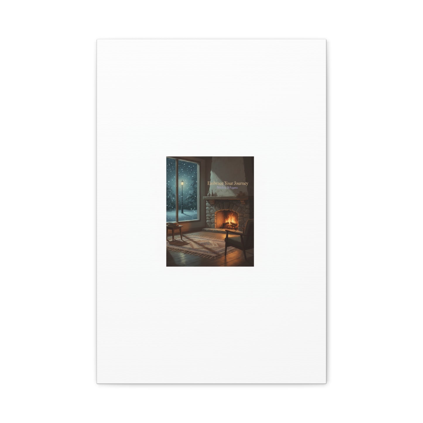 Calm Motivation Poster | Matte Canvas Stretched, 1.25" | Winter Quiet Progress