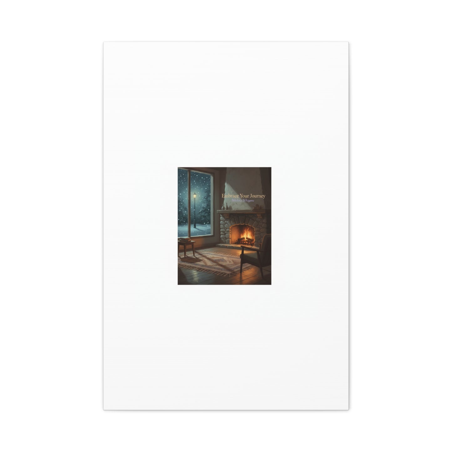 Calm Motivation Poster | Matte Canvas Stretched, 1.25" | Winter Quiet Progress