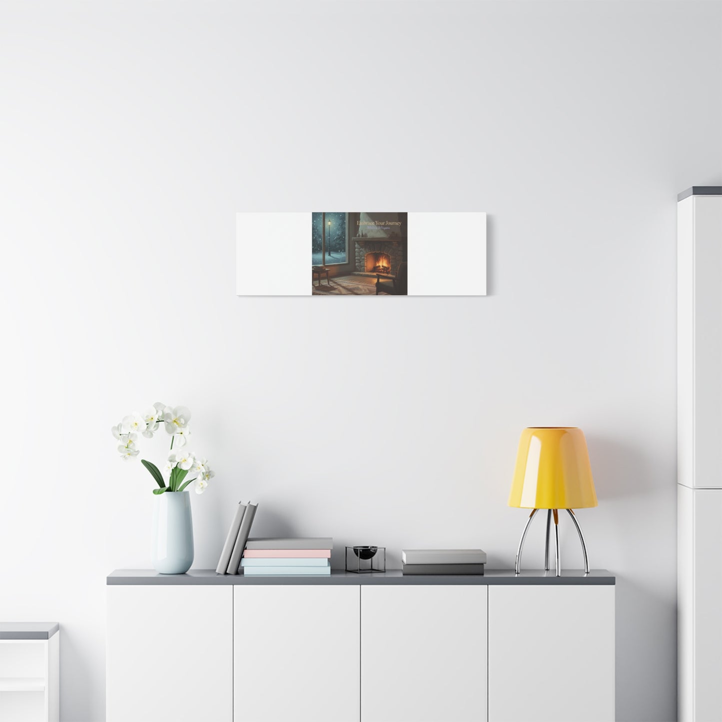 Calm Motivation Poster | Matte Canvas Stretched, 1.25" | Winter Quiet Progress