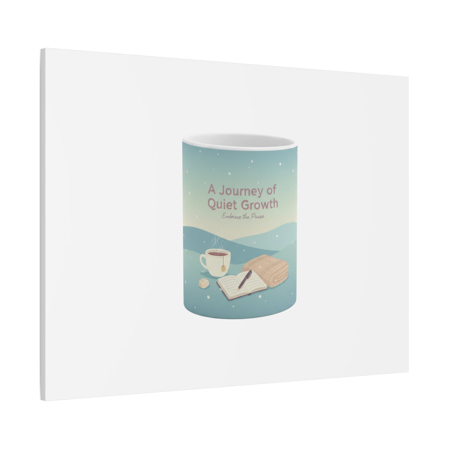 A Journey of Quiet Growth Canvas | mindful goals poster, habit tracker graphic