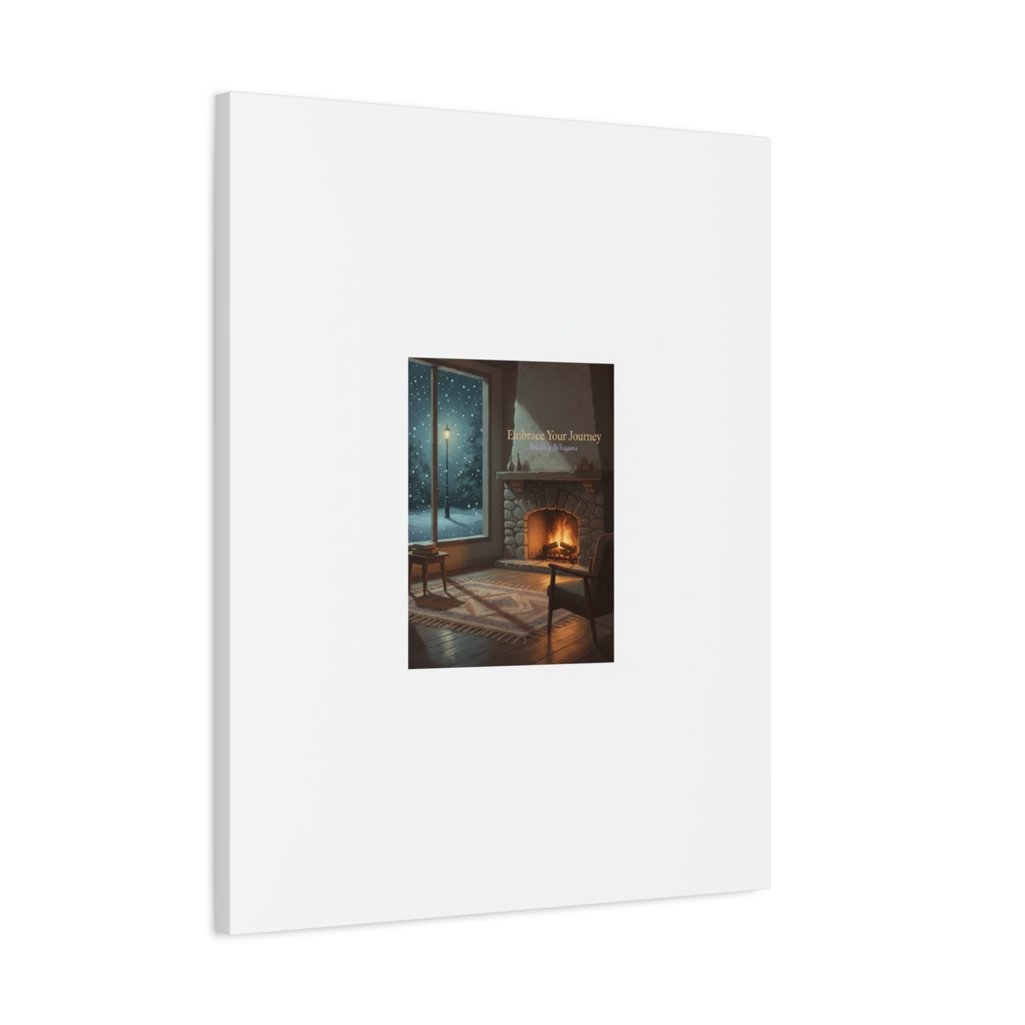 Calm Motivation Poster | Matte Canvas Stretched, 1.25" | Winter Quiet Progress