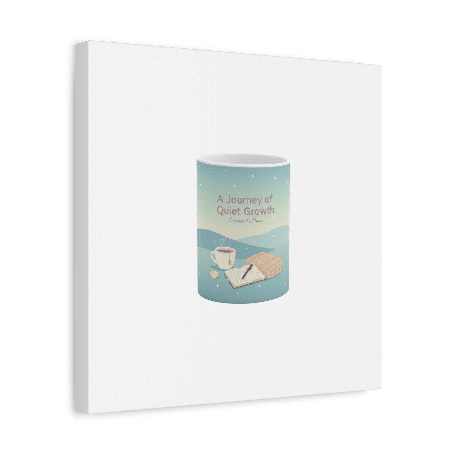 A Journey of Quiet Growth Canvas | mindful goals poster, habit tracker graphic