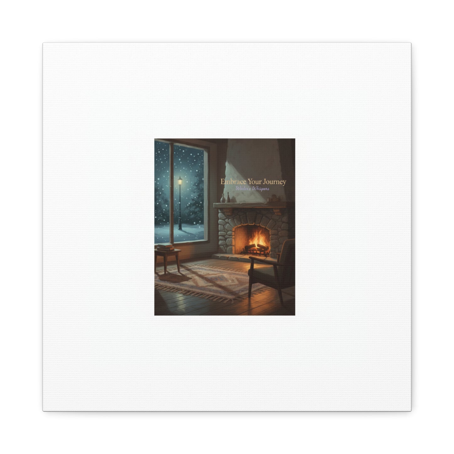 Calm Motivation Poster | Matte Canvas Stretched, 1.25" | Winter Quiet Progress