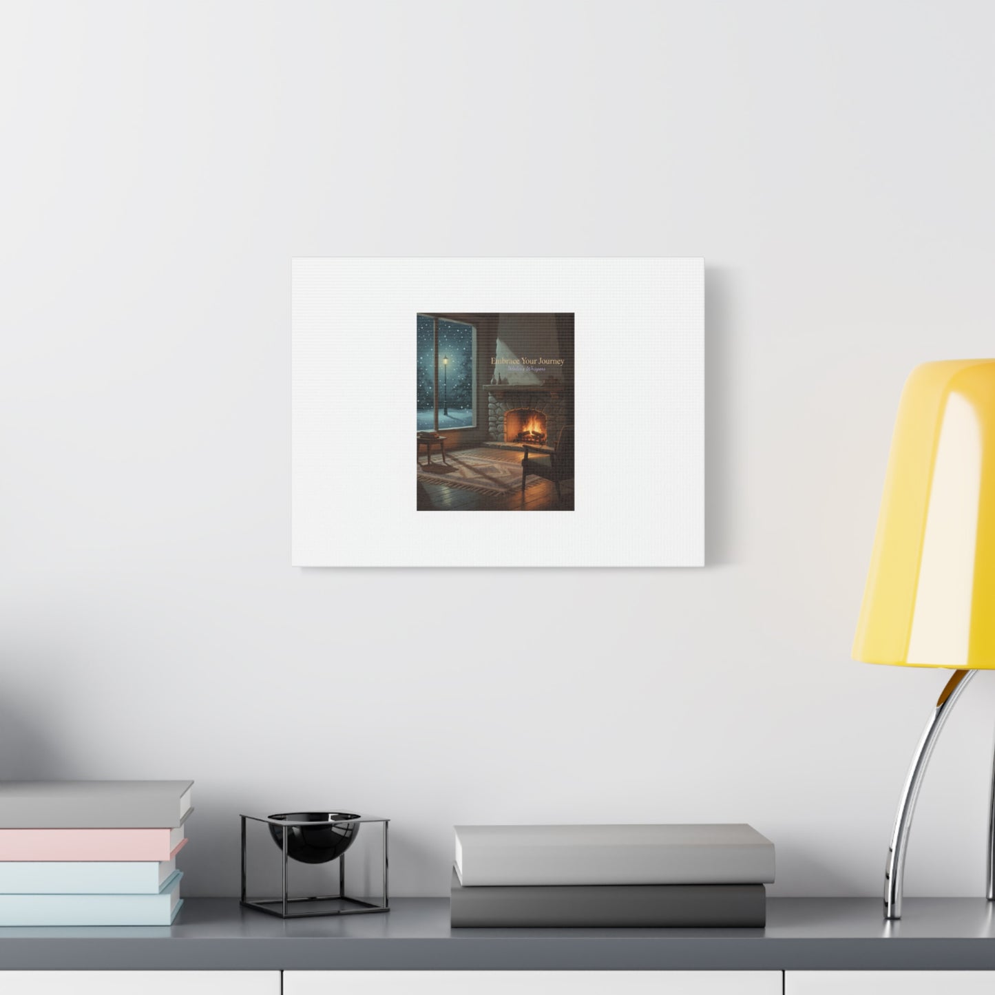 Calm Motivation Poster | Matte Canvas Stretched, 1.25" | Winter Quiet Progress