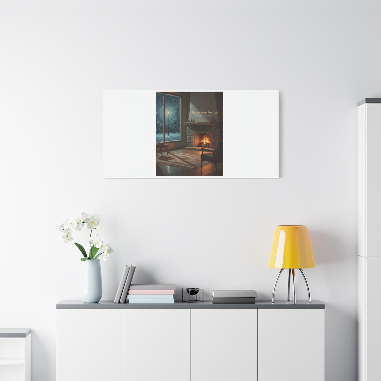 Calm Motivation Poster | Matte Canvas Stretched, 1.25" | Winter Quiet Progress